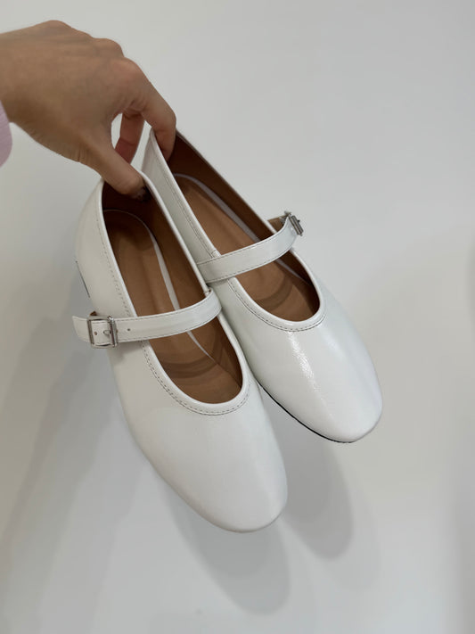 素色圓頭MARYJANE ( 黑/白/綠/黑網/豹紋網 )