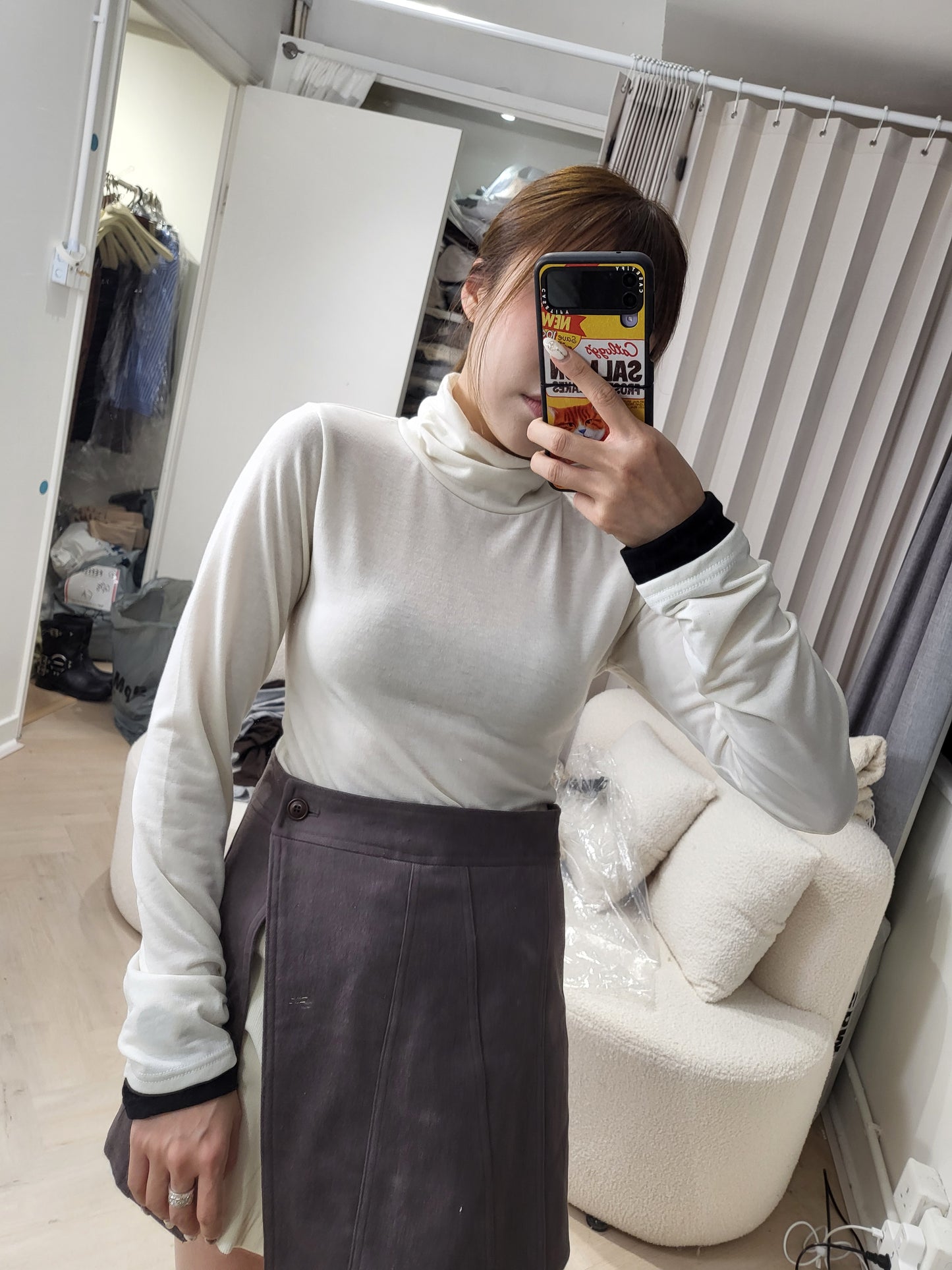 LAYER開叉腳裙褲 ( 深啡/黑 )