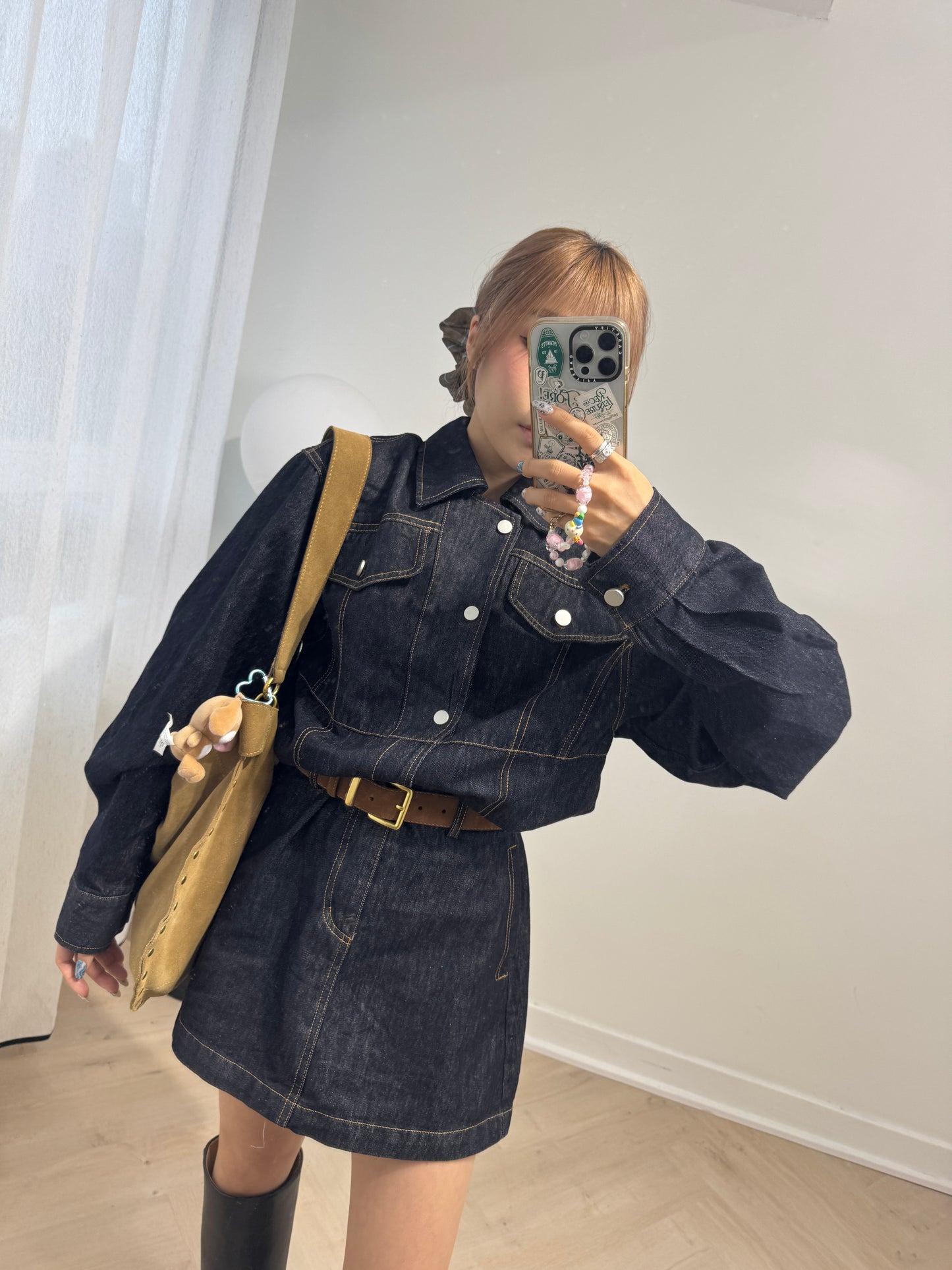 原色牛仔連衣裙 ( S/M )