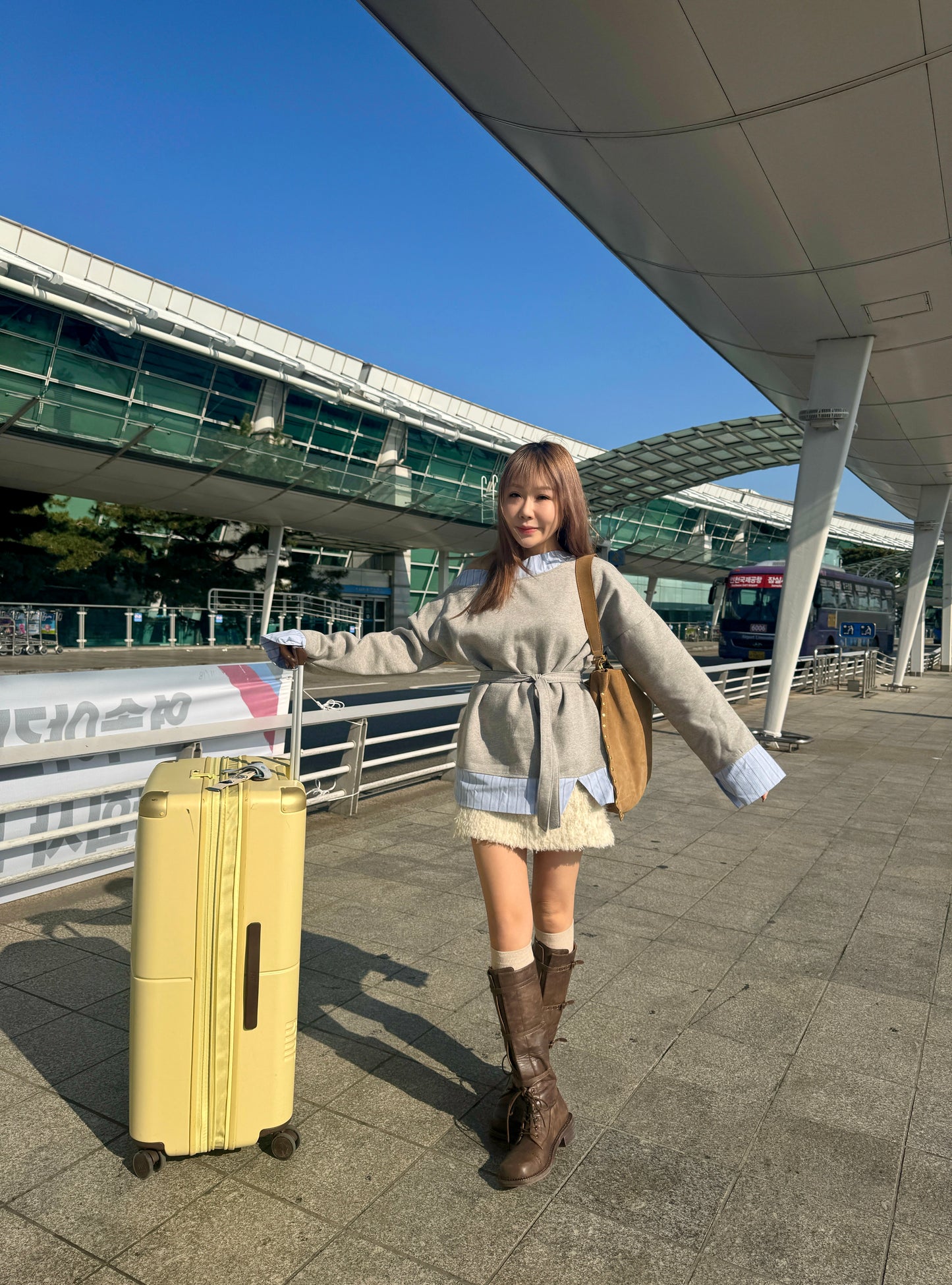 併恤衫邊綁帶衛衣 ( 黑/灰 )