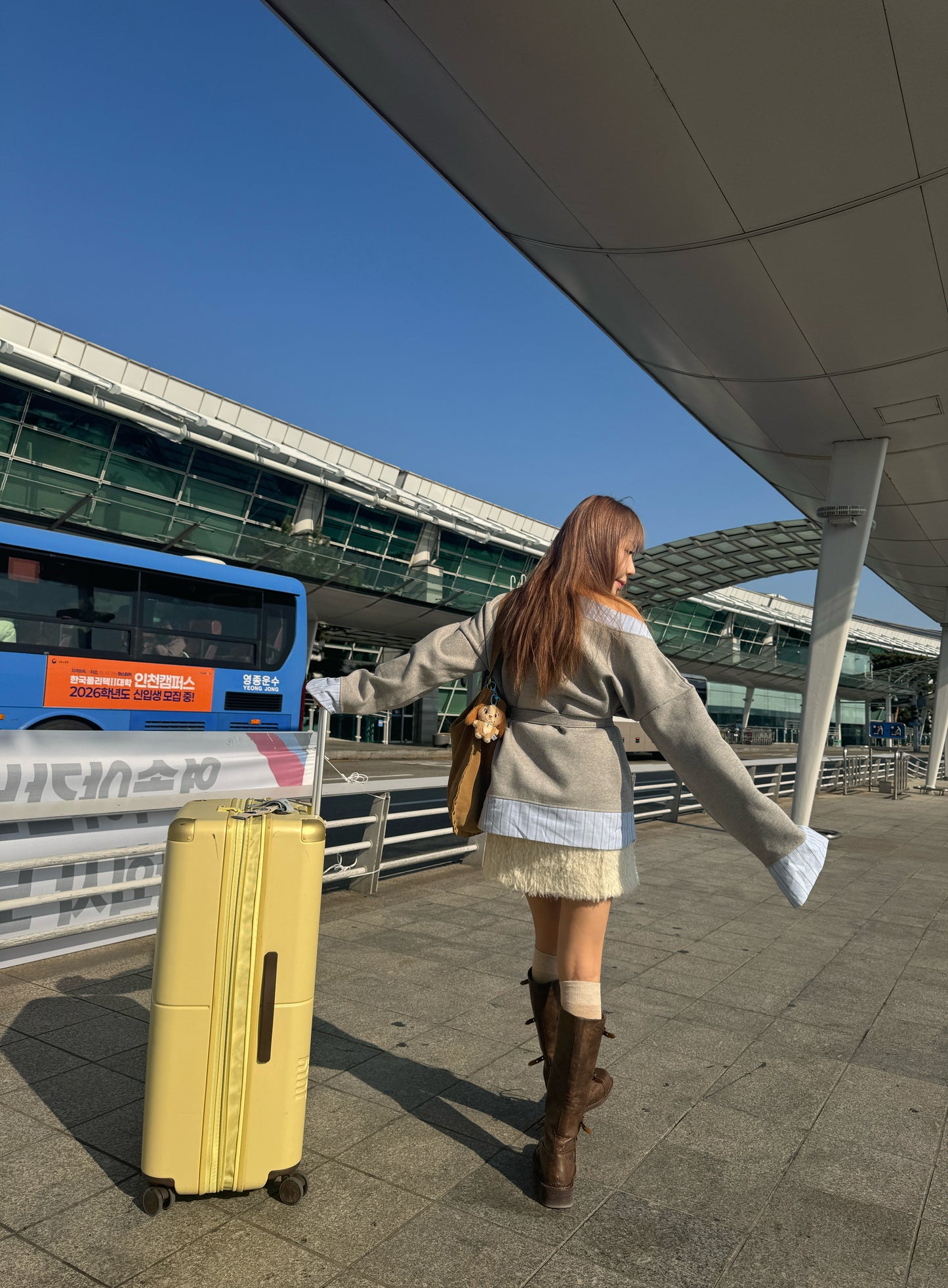 併恤衫邊綁帶衛衣 ( 黑/灰 )