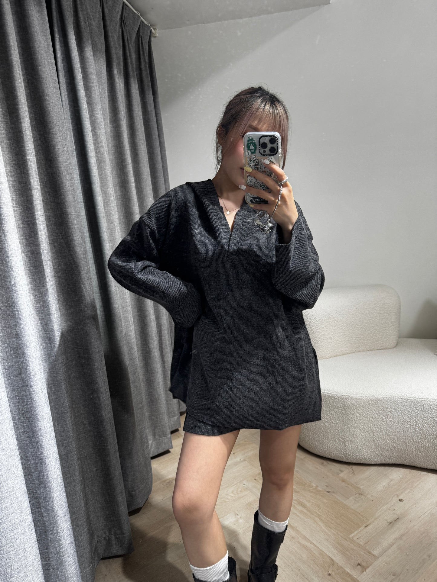 有帽衛衣 + 短褲套裝SET ( 五色 )