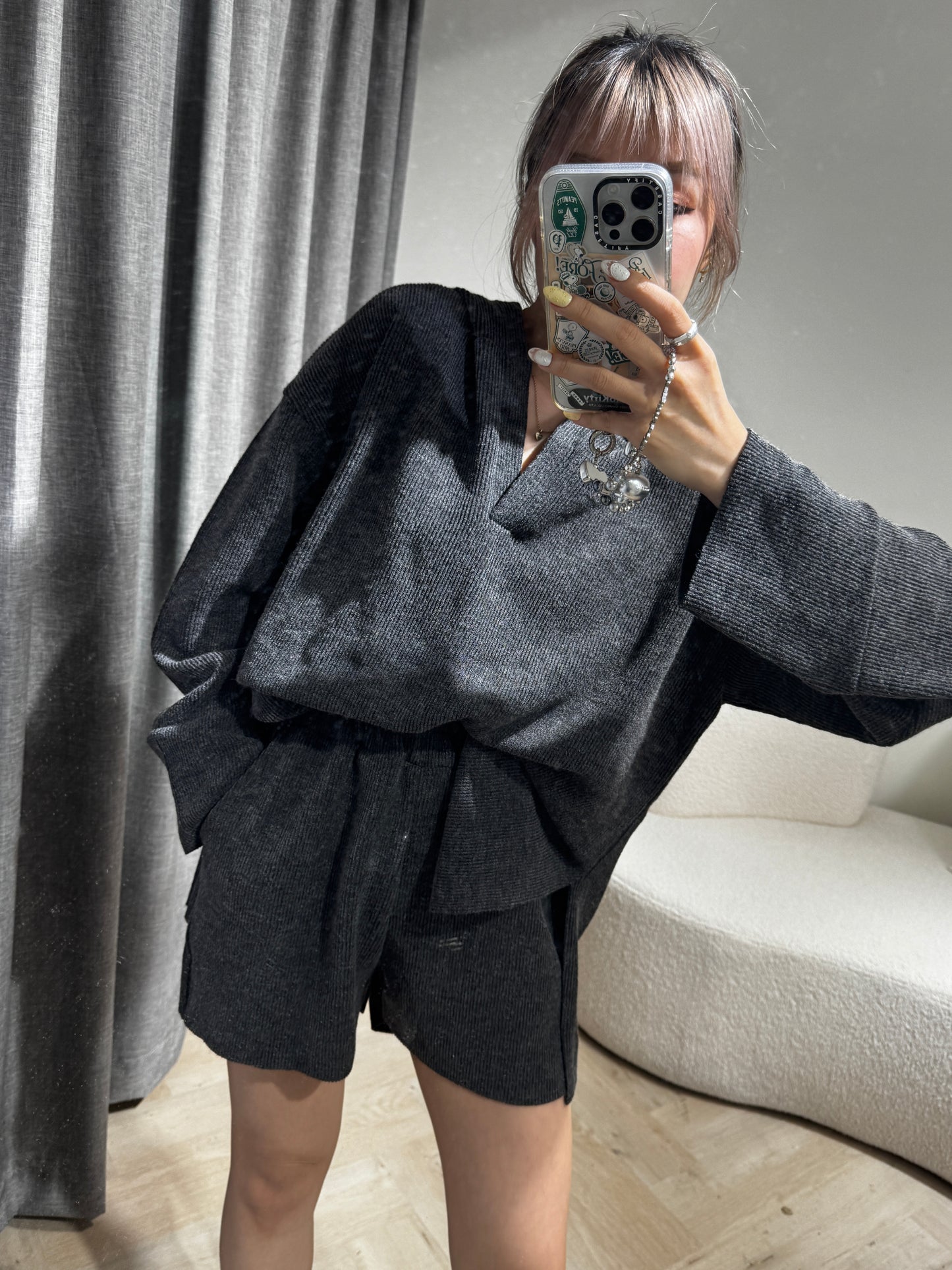 有帽衛衣 + 短褲套裝SET ( 五色 )