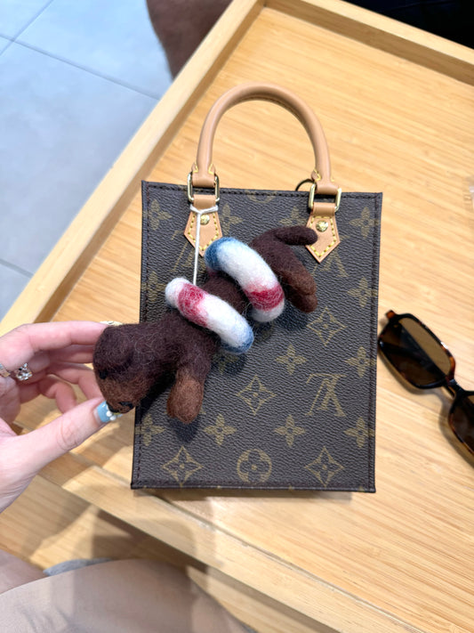 人手針氈臘腸狗救生圈匙扣