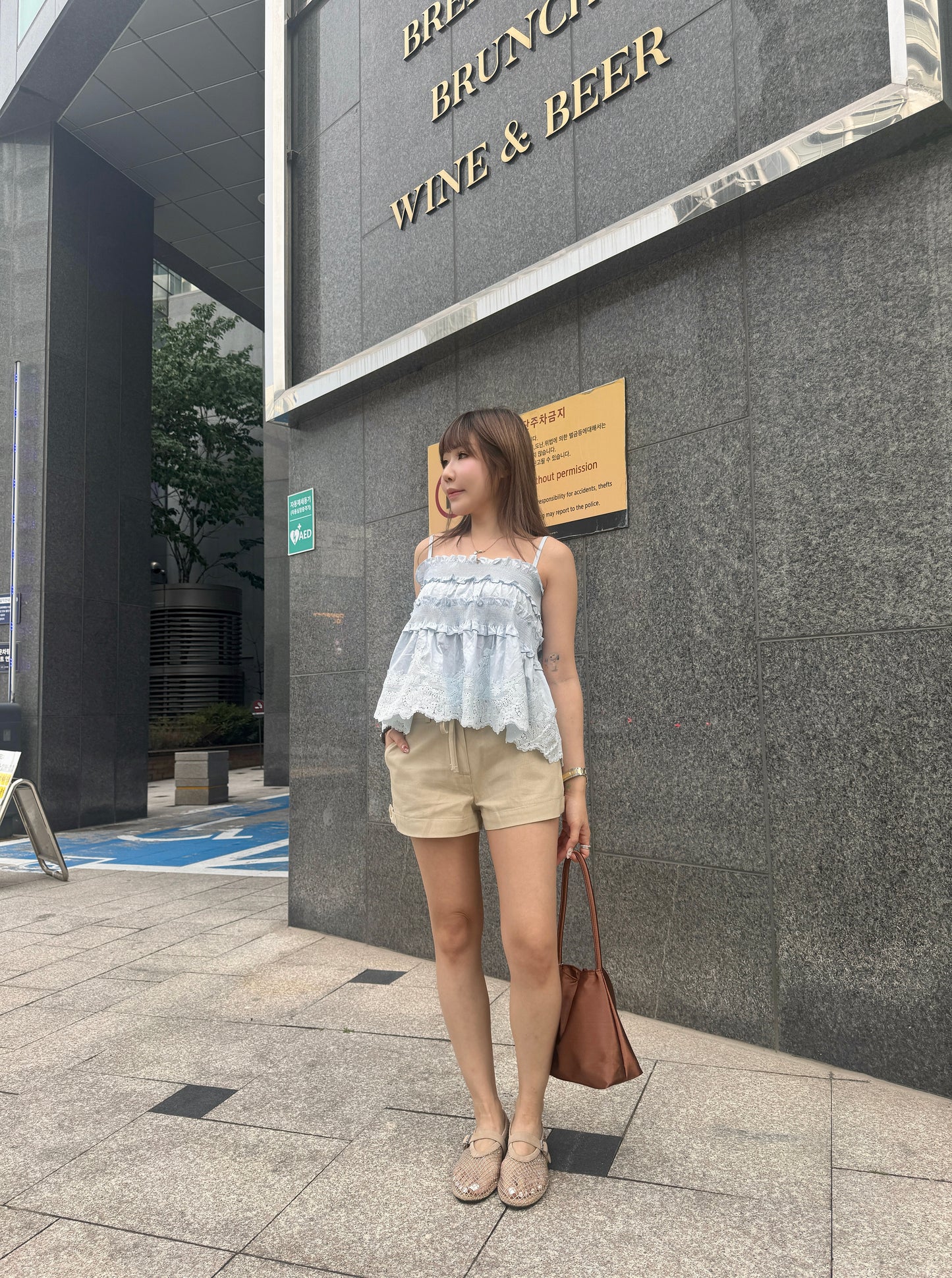 索腰繩短褲 ( 軍綠/杏 )