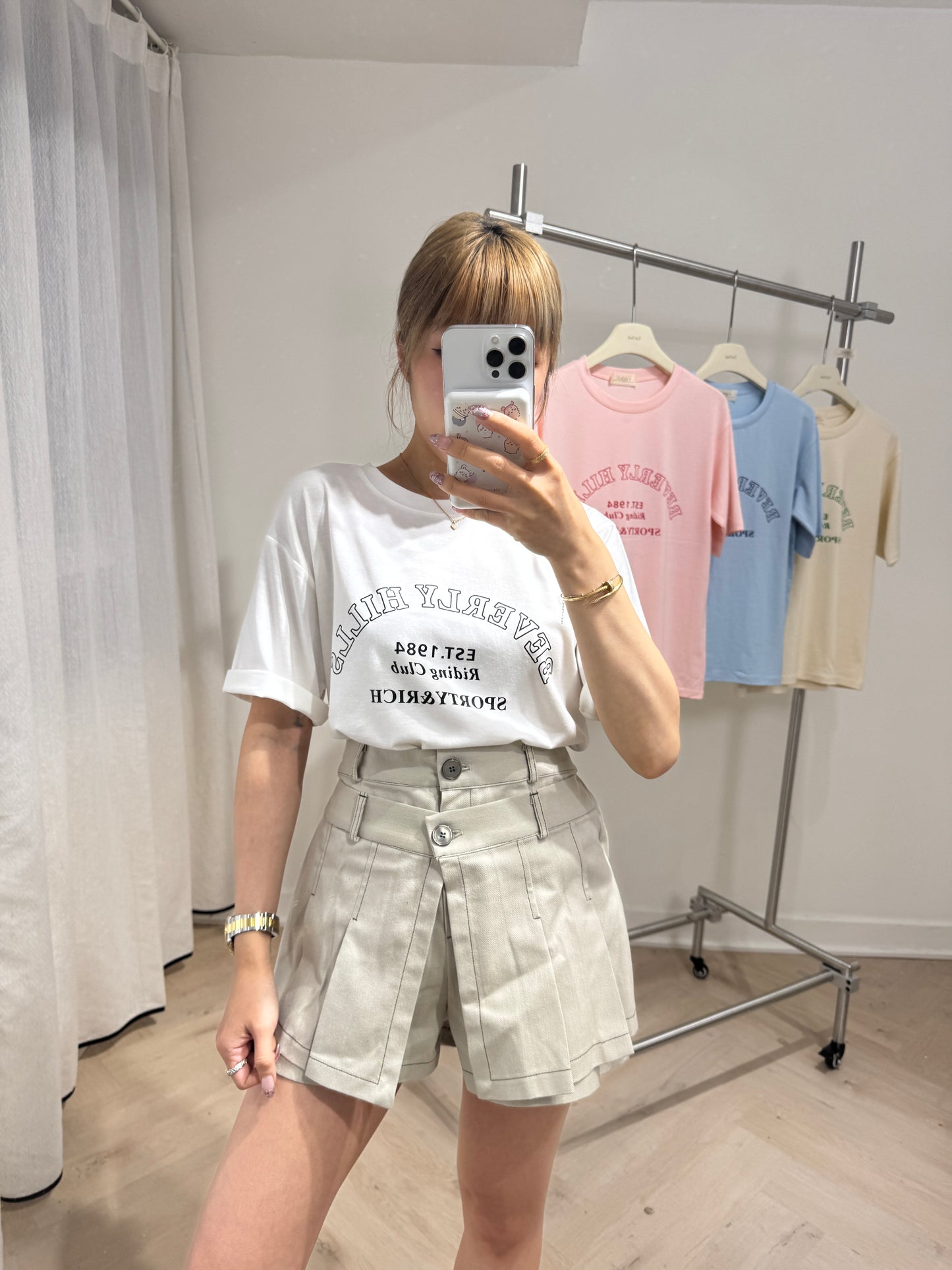BEVERLY HILLS TEE ( 粉/黃/藍/白 )