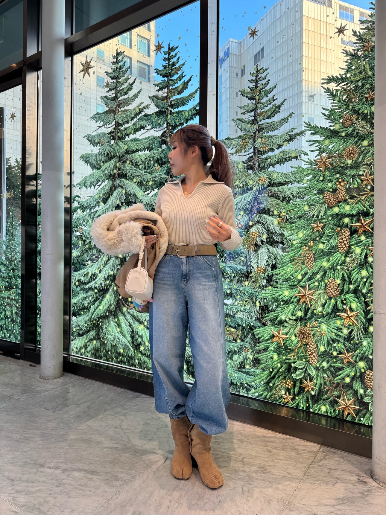 暗直紋POLO上衣 ( 米杏/深啡/深灰 )