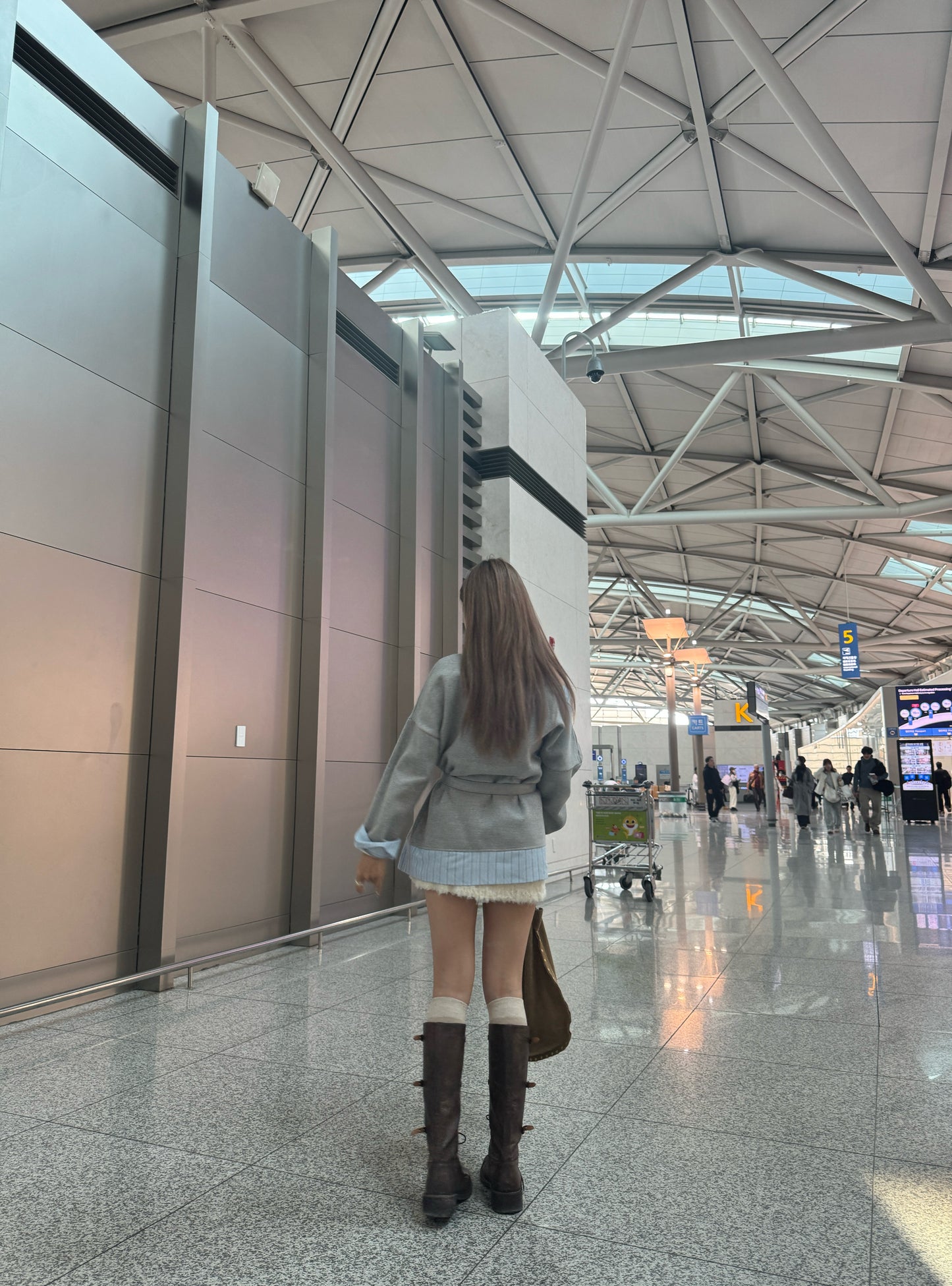 併恤衫邊綁帶衛衣 ( 黑/灰 )