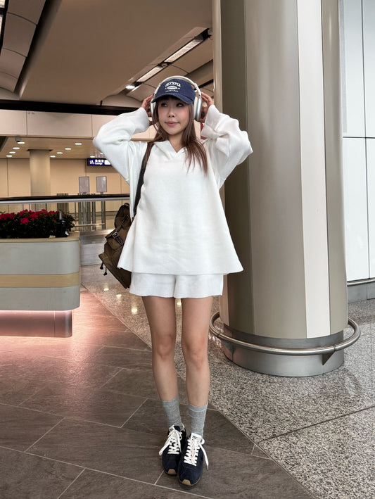 有帽衛衣 + 短褲套裝SET ( 五色 )