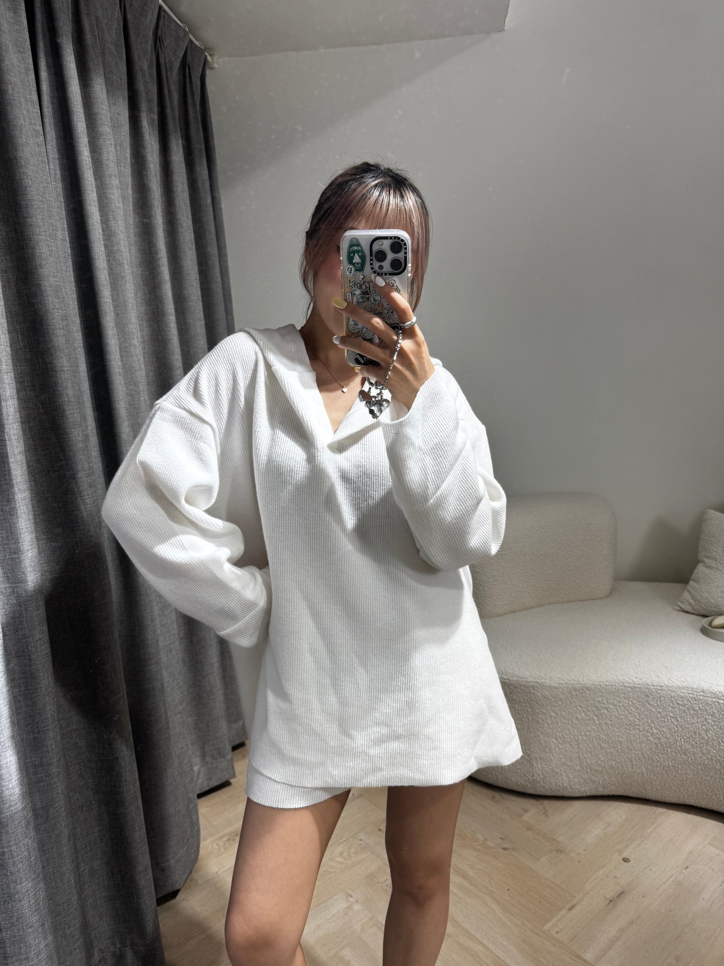 有帽衛衣 + 短褲套裝SET ( 五色 )