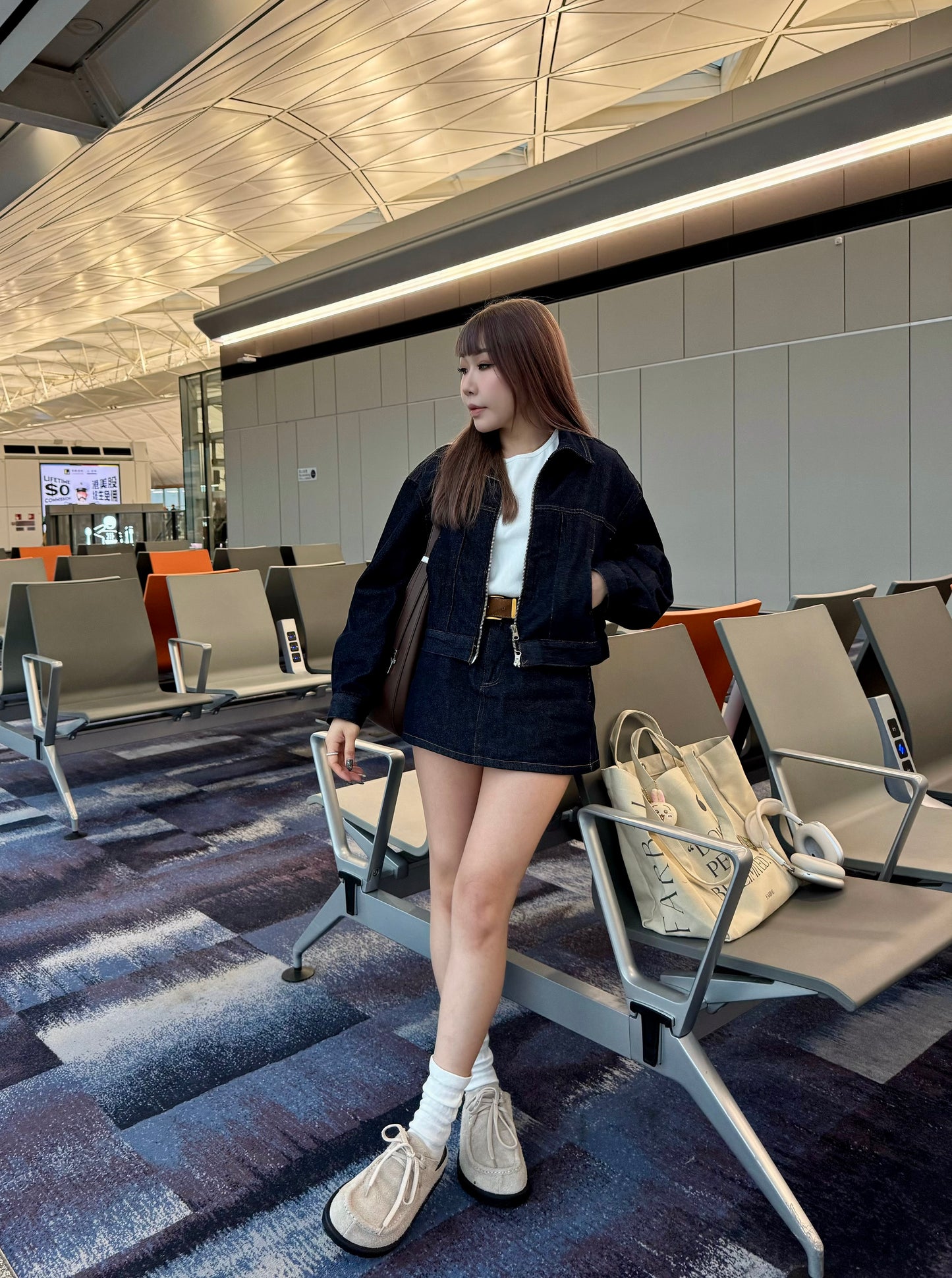 牛麂皮綁繩大頭拖鞋