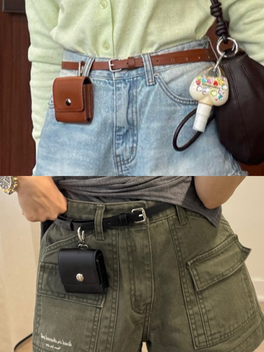 PU皮連袋仔BELT BAG皮帶 ( 黑/啡 )