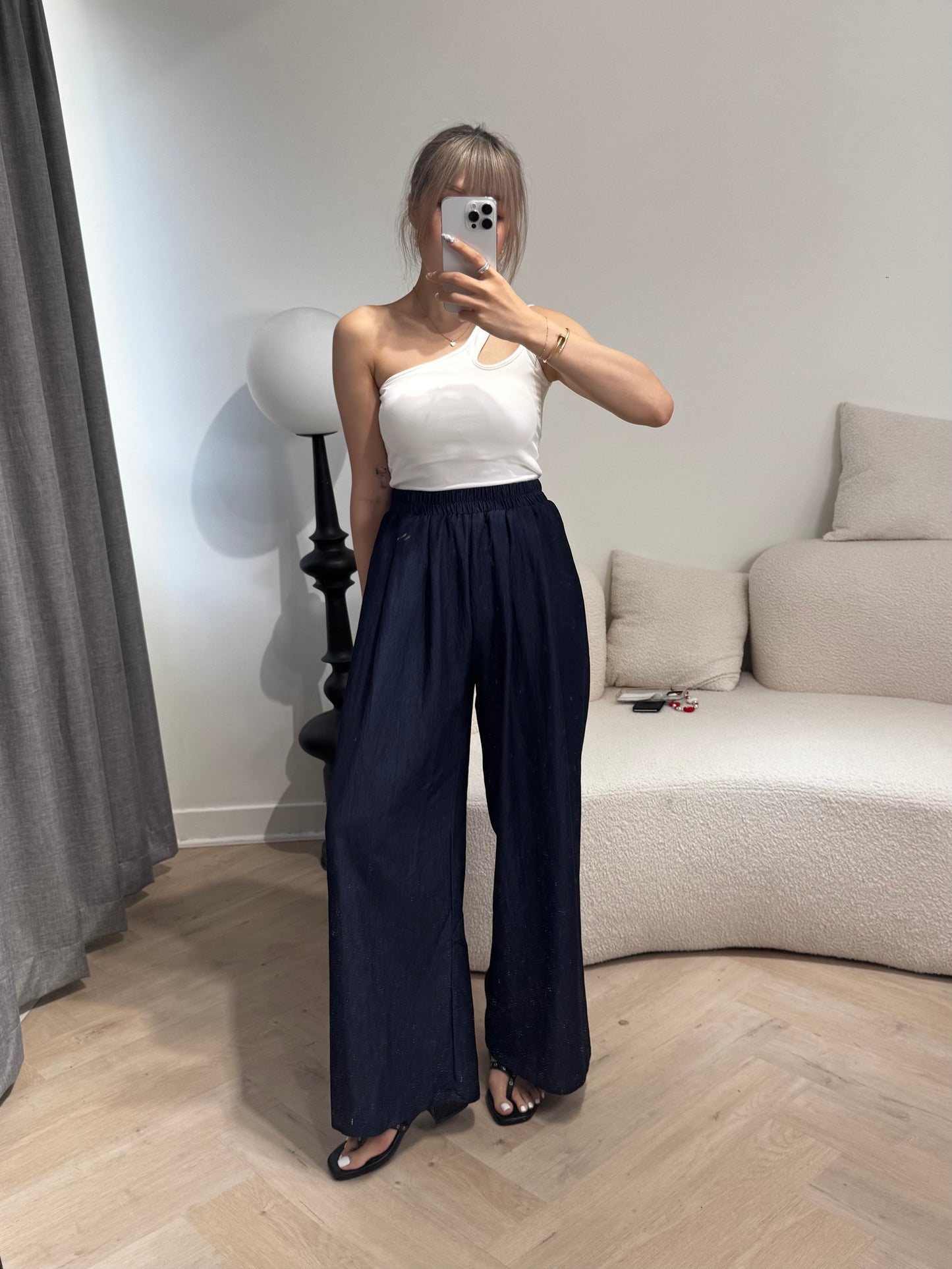 牛仔背心 + 長褲套裝SET ( 深/淺 )