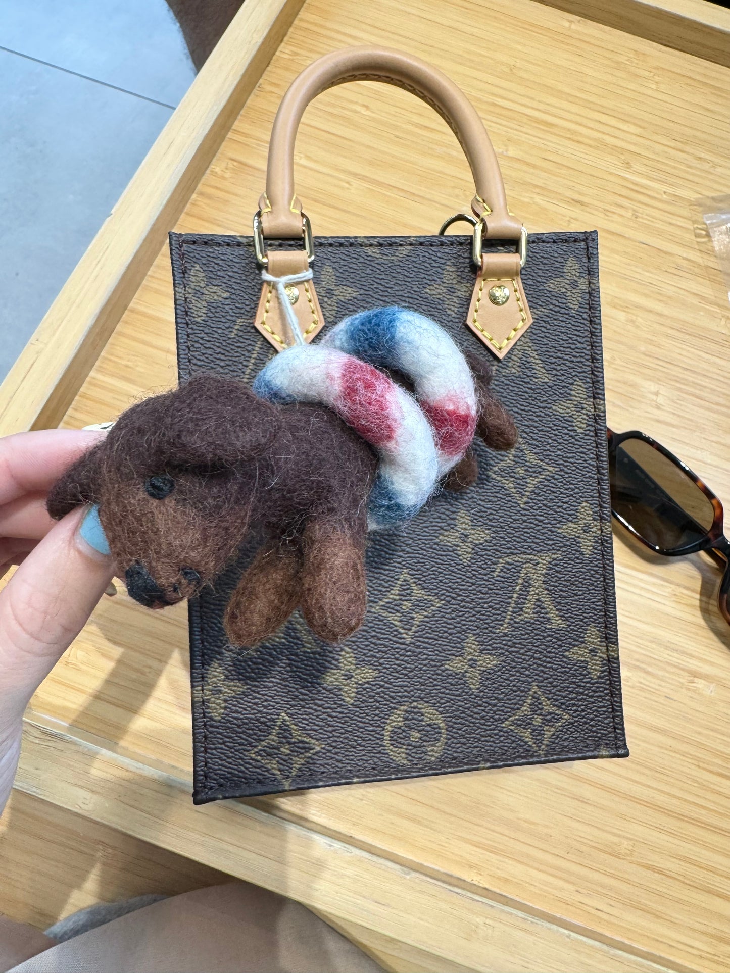 人手針氈臘腸狗救生圈匙扣