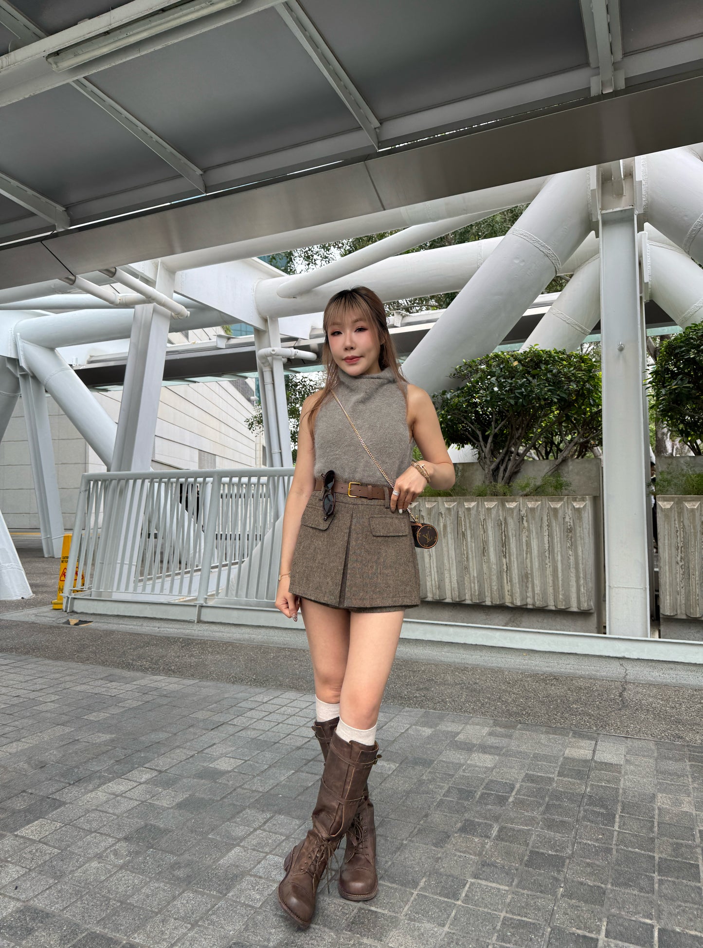 羊毛堆堆企領上衣 ( 白/杏/酒紅 )