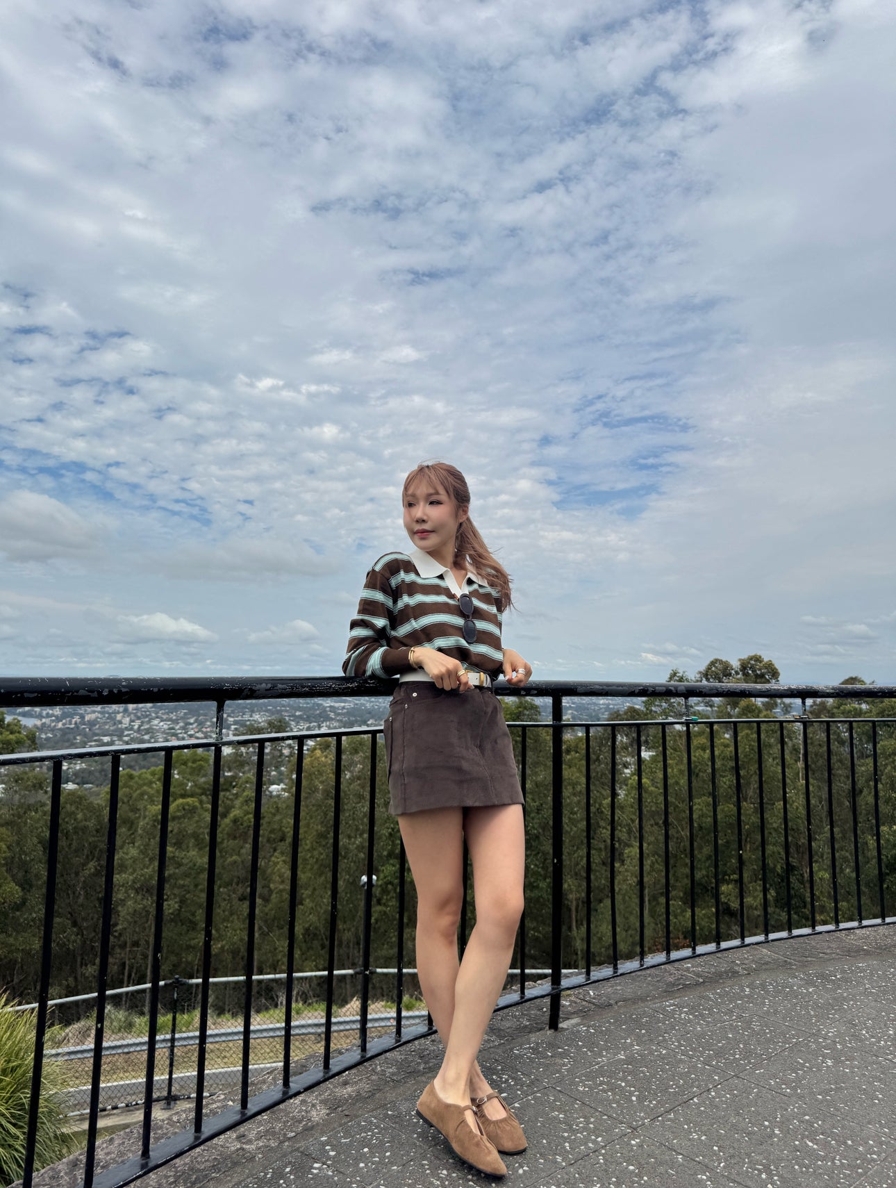 燈芯絨短裙 ( 粉/啡/白/黑 )