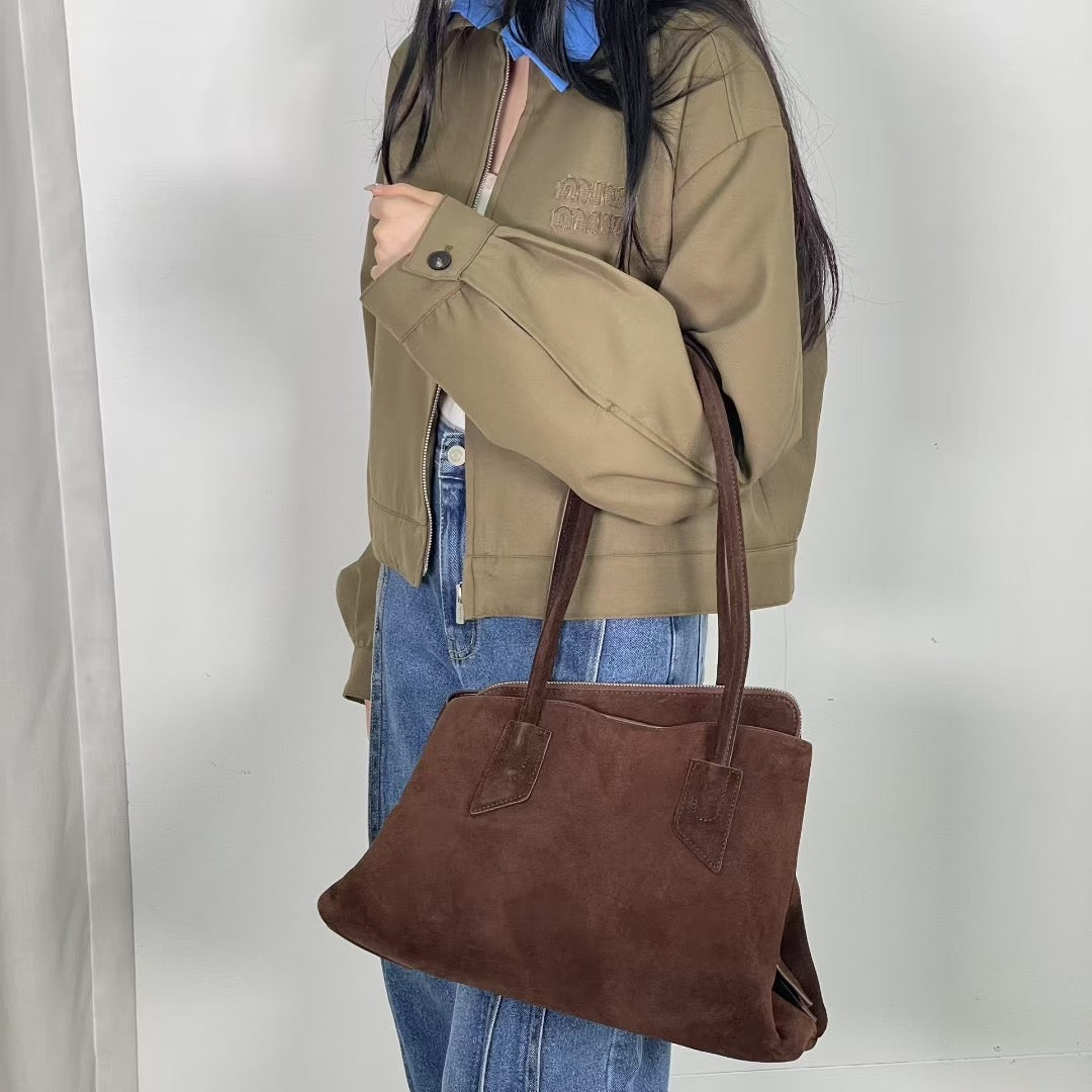 不規則真皮大袋 ( 牛皮/麂皮 )