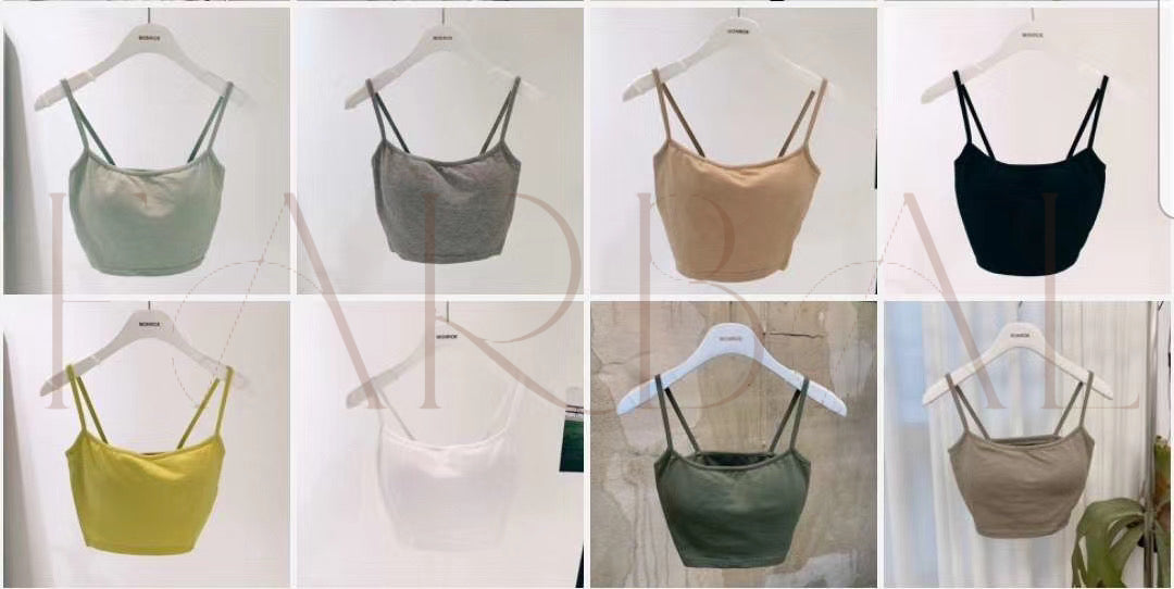 皇牌有PAD吊帶背心 ( 八色 )