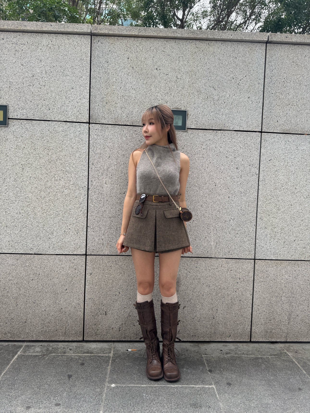 羊毛堆堆企領上衣 ( 白/杏/酒紅 )