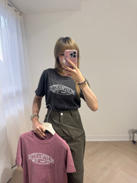 洗水色款PRINT TEE ( 深灰/暗紅/灰綠 )