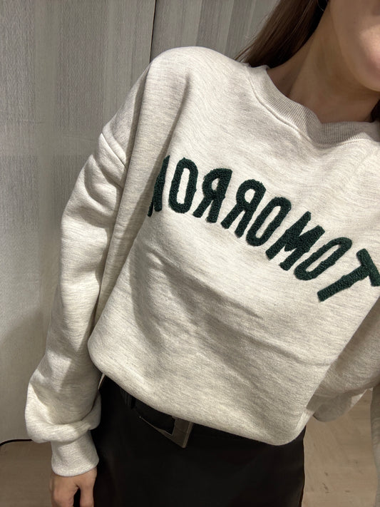 毛線圈TOMORROW衛衣 ( 黑/淺灰/藍 )