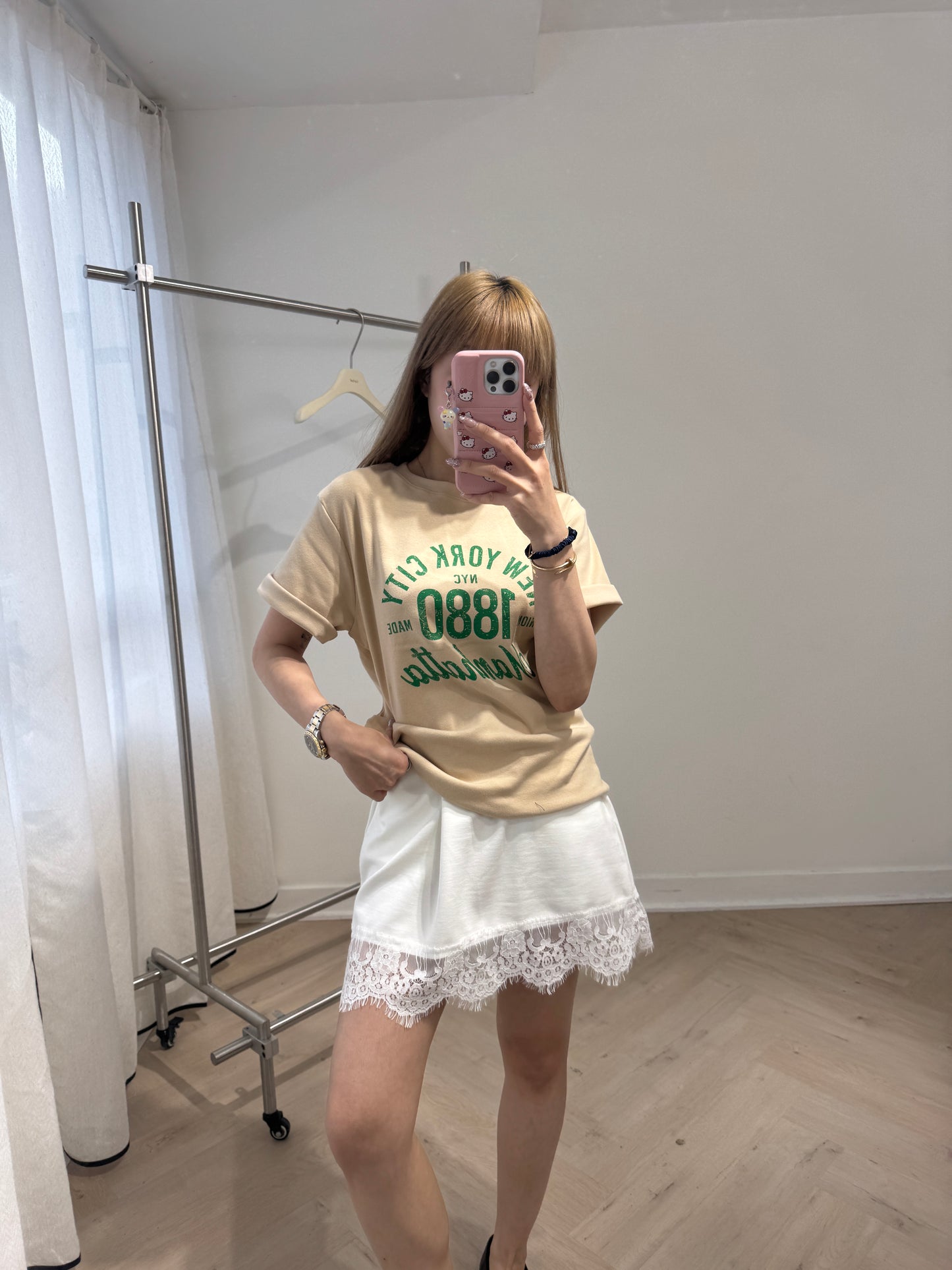1880洗水字TEE ( 黃/白/灰/黑 )