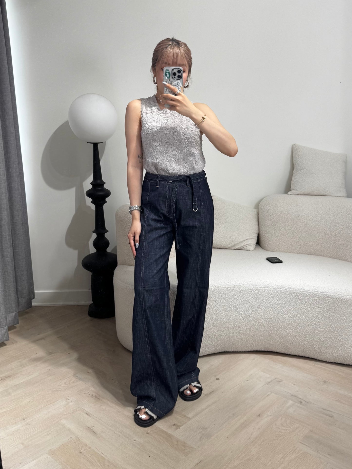 軟薄仿牛仔長褲 ( S/M/L )