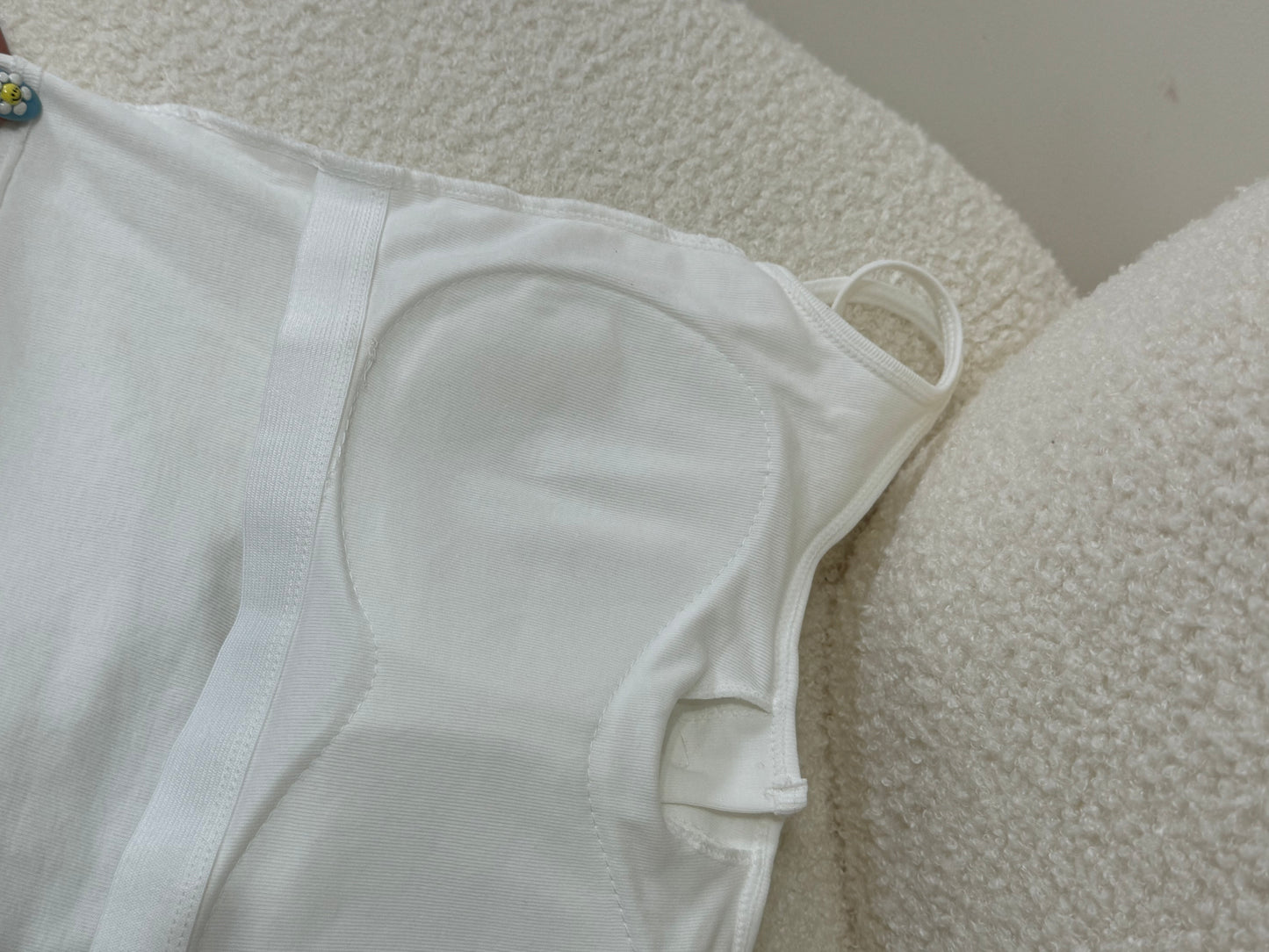 鈕扣幼帶BRA-TOP ( 黑/白/杏/深灰 )