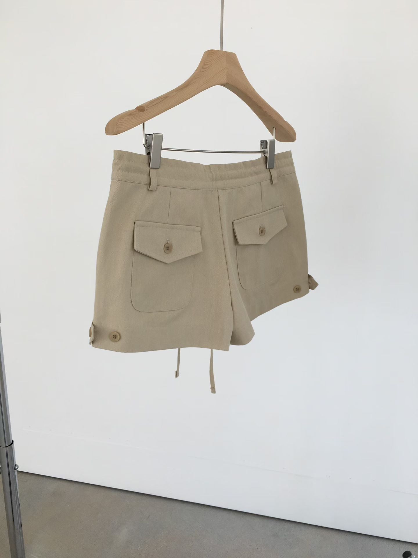索腰繩短褲 ( 軍綠/杏 )
