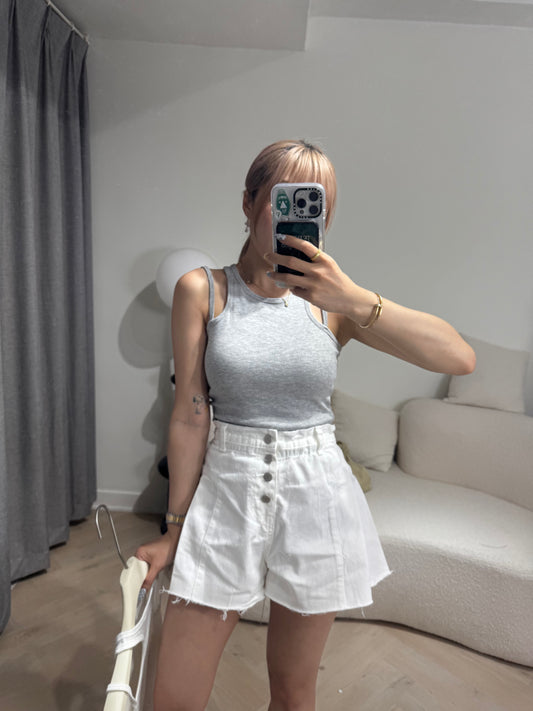 四鈕傘形白短牛 ( S/M/L )