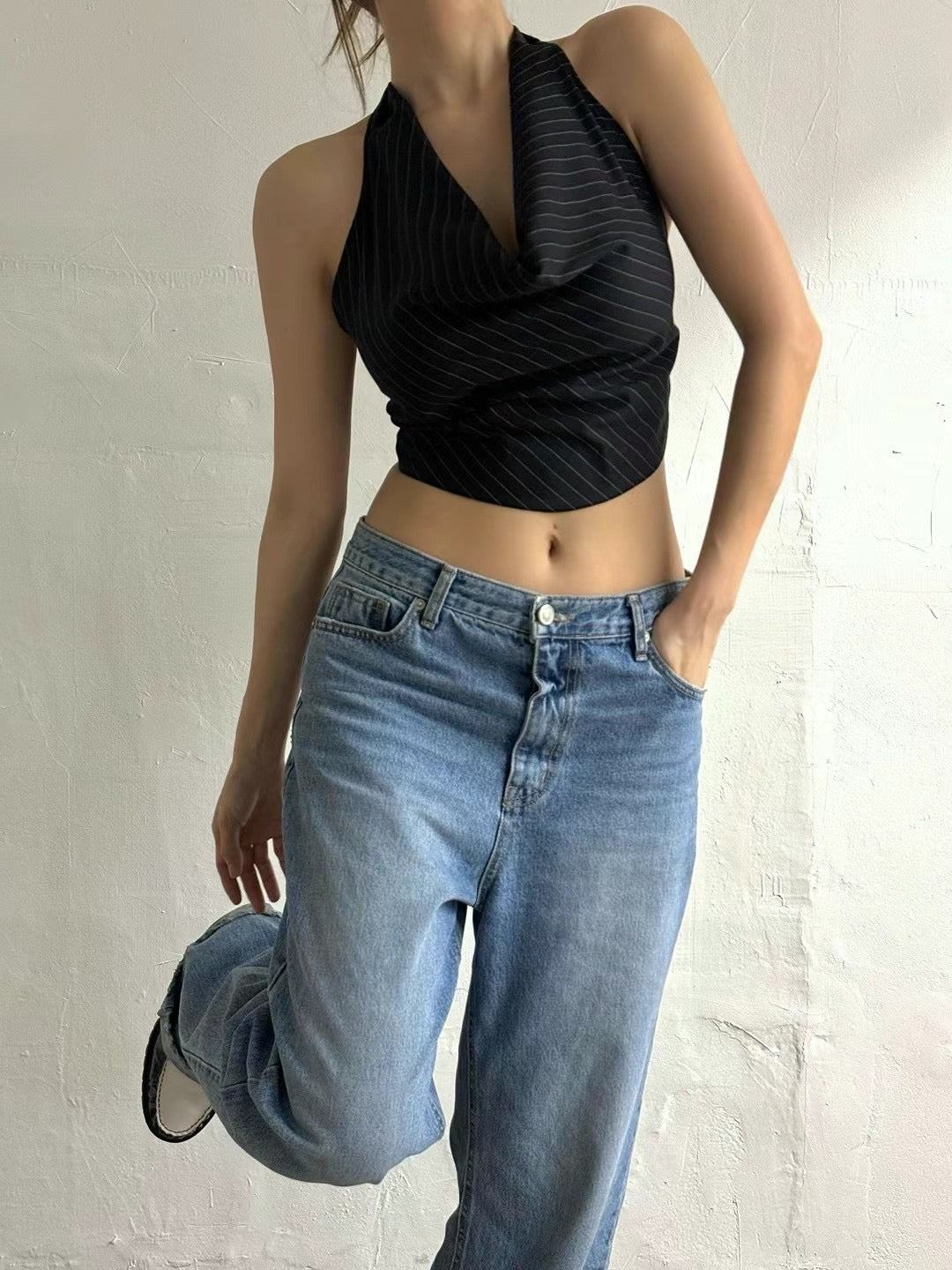 垂領掛頸背心 ( 四色 )