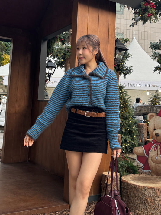 藍啡間有領上衣外套