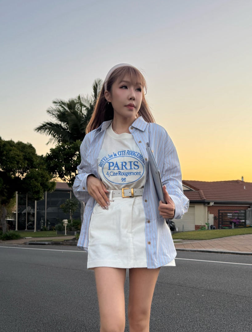 燈芯絨短裙 ( 粉/啡/白/黑 )